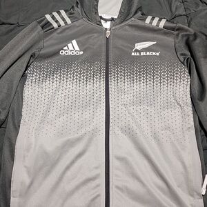 Adidas Black and Gray All Blacks Lightweight Jacket